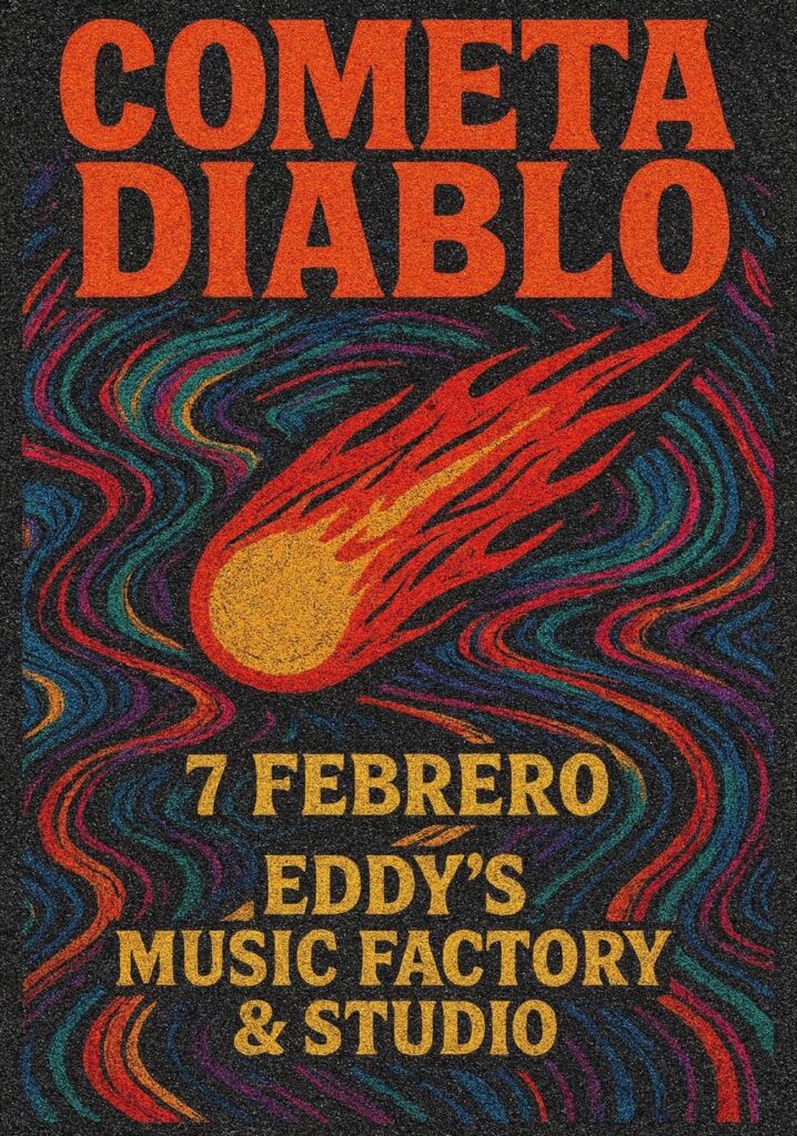 Cartel del concierto de Cometa Diablo del 7 de febrero